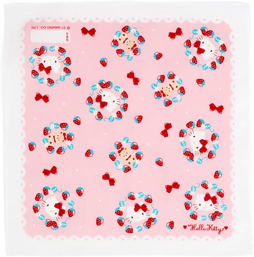 Sanrio 381306 Hello Kitty Handkerchief (Strawberry)