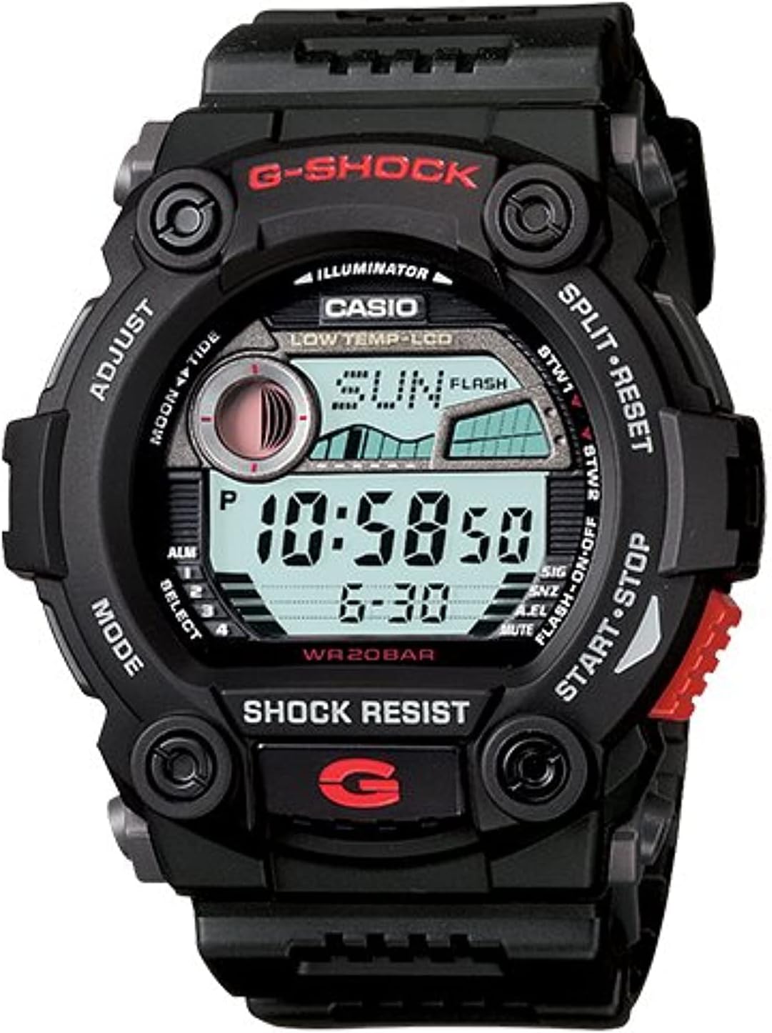 CASIO カシオ G-SHOCK Gショック ジーショック G-7900-1 ブラック 海外モデル タイドグラフ ムーンデータ機能 メンズ 腕時計 男性用 時計 ウォッチ 【逆輸入品】