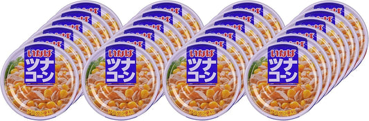 Inaba Foods (Manufacturer Official Product) Inaba Tuna Corn 4.1 oz (115 g) x 24 Packs, No Can Opener Required, Normal Temperature Storage, Emergency Food, Stock, Rolling Stock