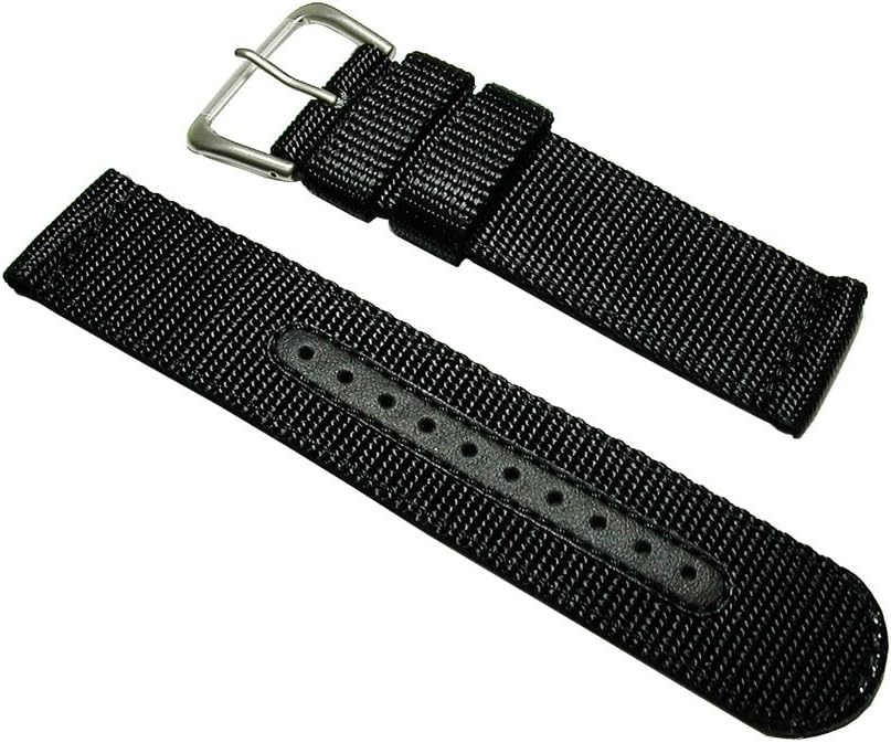 Seiko 4A211AL Genuine Nylon Belt Band, 0.9 inches (22 mm), Black