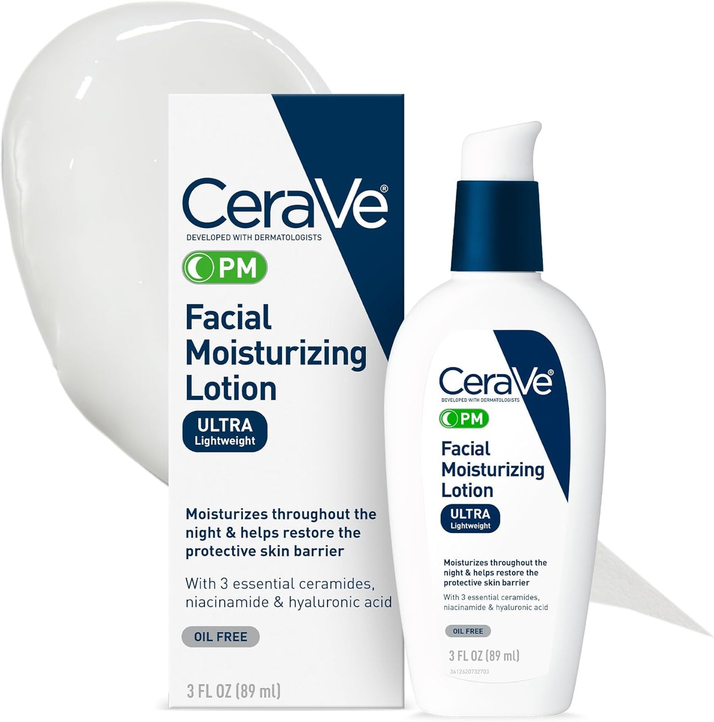 CeraVe Facial Moisturizing Lotion PM (3 oz) 89ml (x1)