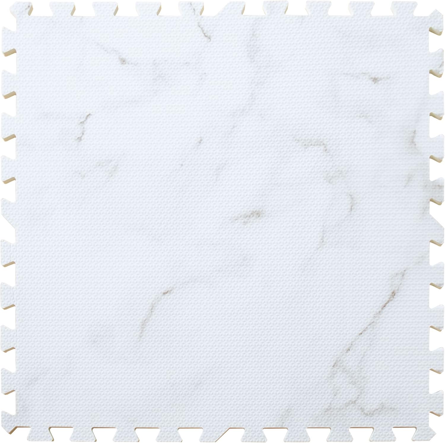 Lefurni JH-004(WM) Joint Mat, Marble Pattern, Width: 23.6 inches (60 cm), 8 Pieces, Large, Play Mat, Floor Mat, Soundproof, Waterproof, White Marble