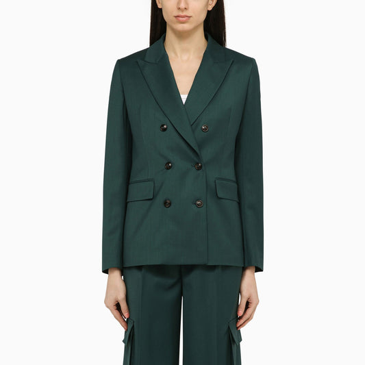 Amiri ウールのアミリフォレストグリーンダブルブレストジャケット - Image 1