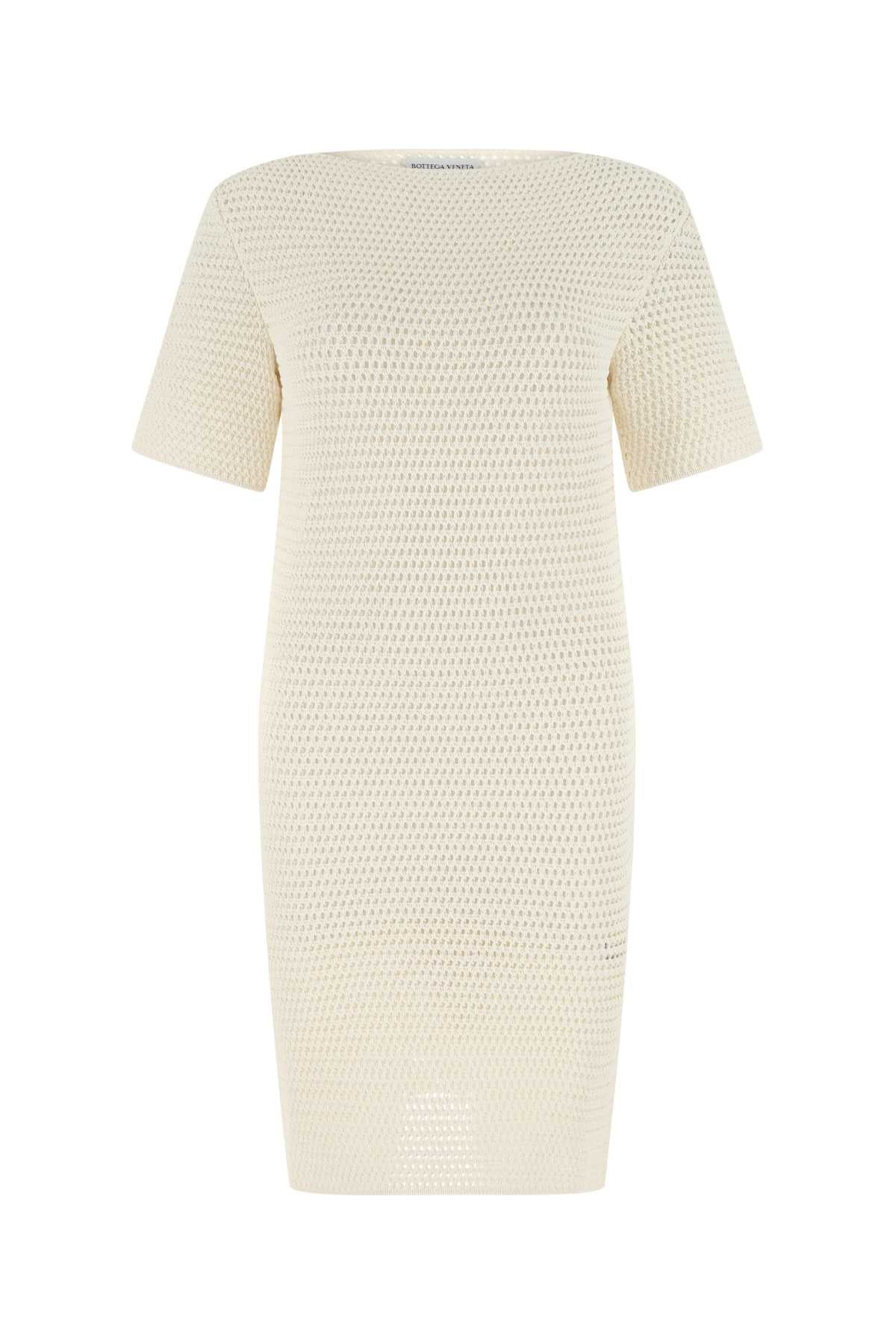 Bottega Veneta ボッテガベネタアイボリーかぎ針編みドレス - Image 1