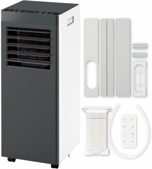 QUADS Spot Cooler, 19.6 sq ft (9 tatami mats), No Construction Required, Air Conditioning, Dehumidification, Air Blower, Room Temperature Setting, Automatic Louver, Window Panel, Cooling Capacity, 2.3