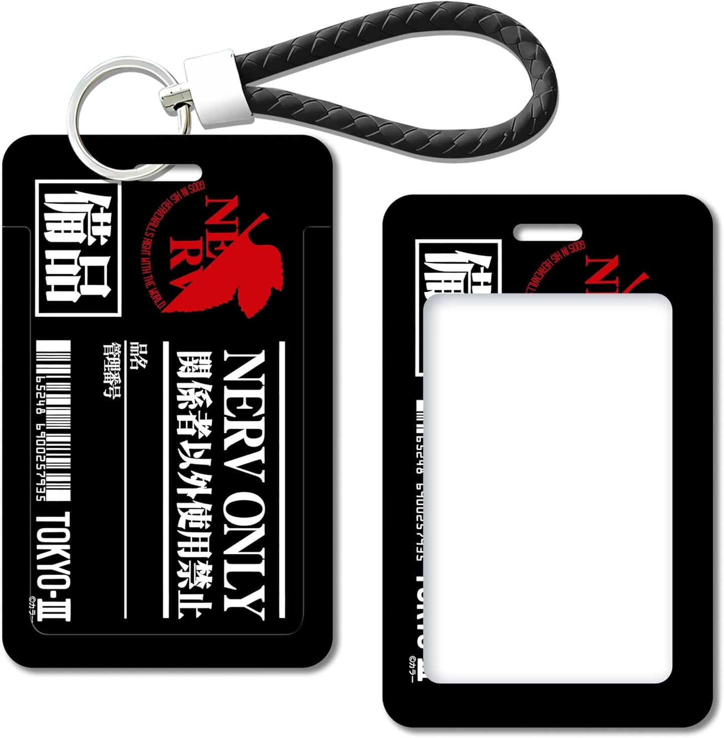 Evangelion Evangelion EVA NERV ID Card Holder, Thin, Multifunctional, Card Case, Employee ID IC Card Case, Student Badge Case, Bank Card Storage, Convenient for Work or School, Christmas Gift, Cute