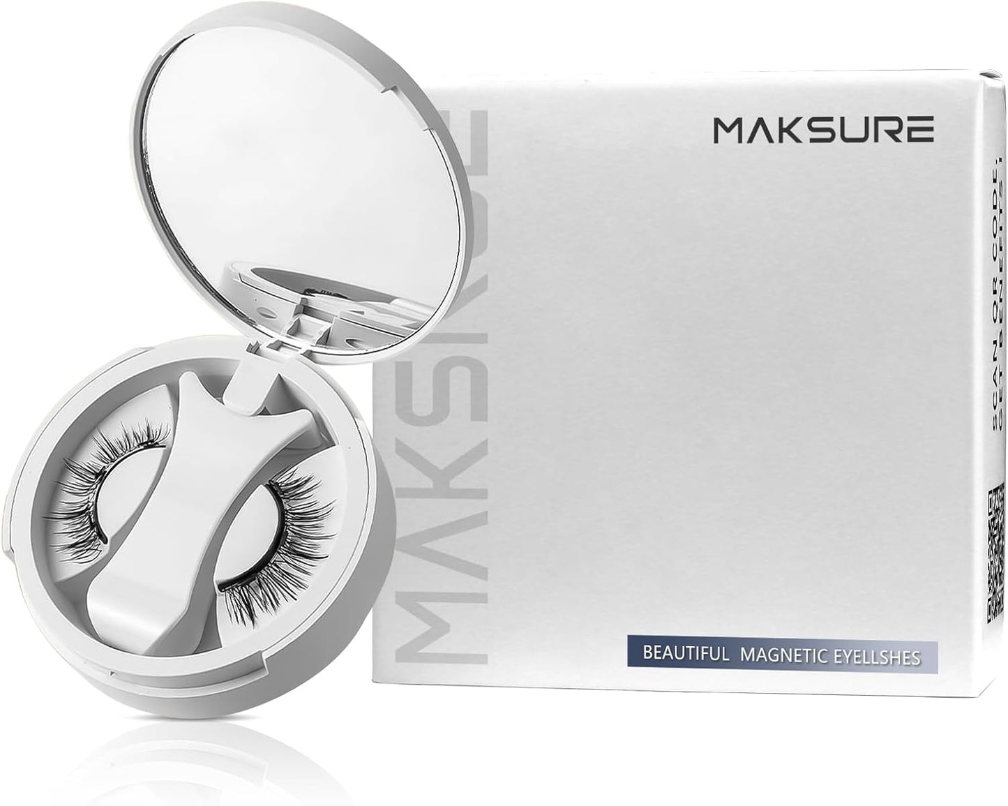 Magnetic False Eyelashes, Integrated Type, Magnetic Eyelashes, Reusable, Waterproof, Sweatproof, Portable, Multi-functional, No Adhesive, Fluffy, Smooth, Thin Makeup, For Women, Beginners Eye