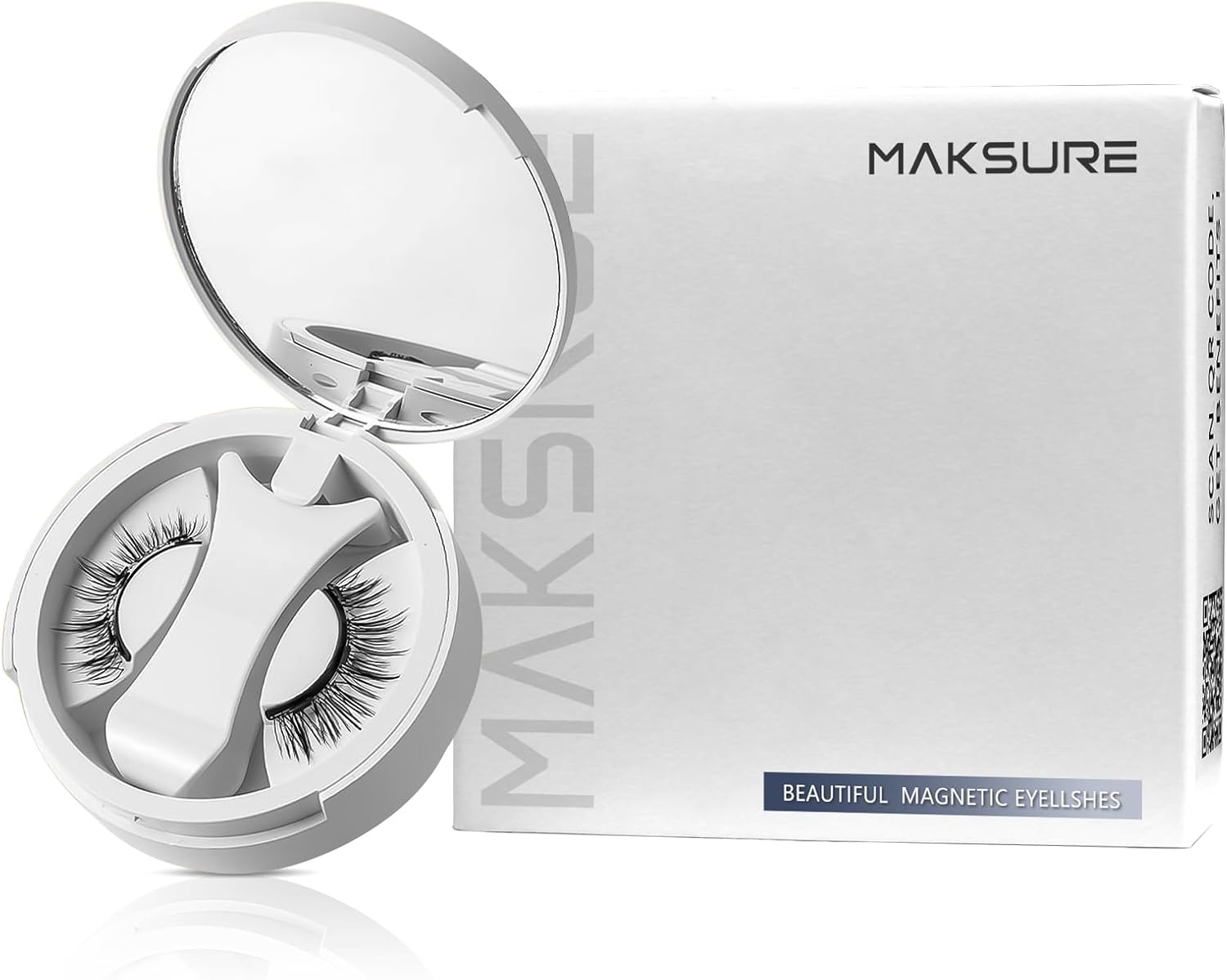 Magnetic False Eyelashes, Integrated Type, Magnetic Eyelashes, Reusable, Waterproof, Sweatproof, Portable, Multi-functional, No Adhesive, Fluffy, Smooth, Thin Makeup, For Women, Beginners Eye