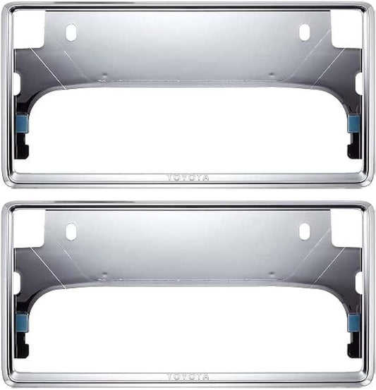 [Domestic Genuine Parts] Genuine Toyota License Frame Deluxe Type Set of 2 Premium Plating