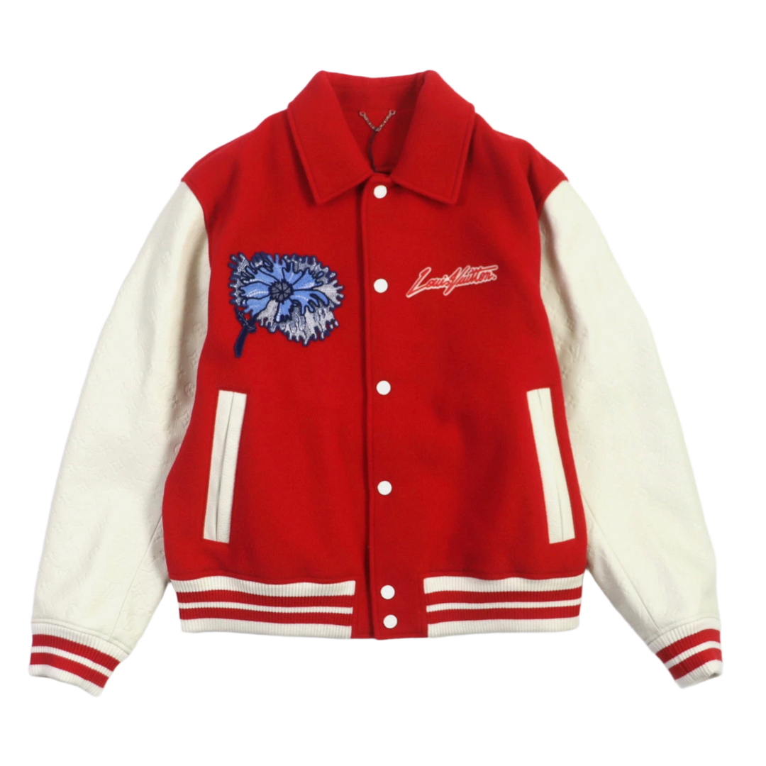 LOUIS VUITTON X YAYOI KUSAMA 'RED/CREAM' VARSITY JACKET