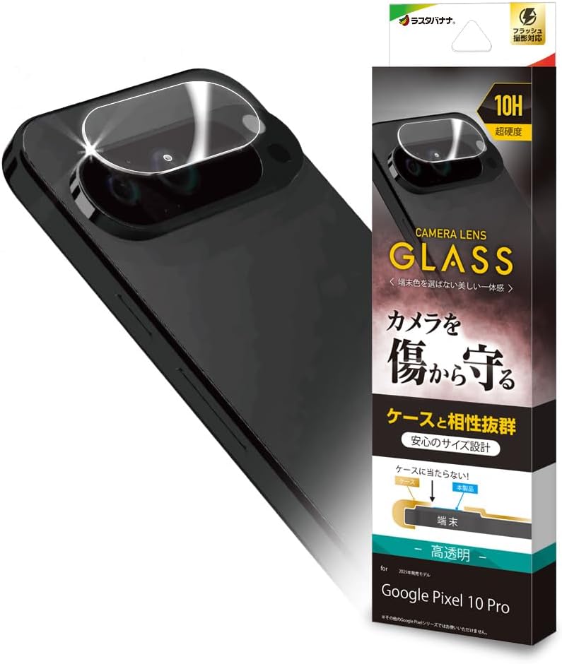 Rasta Banana Lens Cover Glass Film for Google Pixel 10 Pro, Camera Lens Protection, Clear, 10H Hardness, CR5071P10P