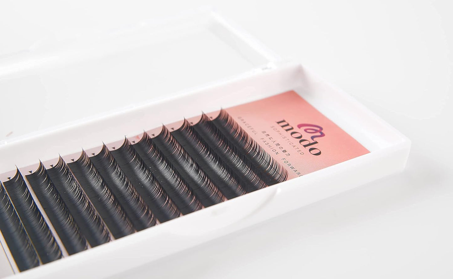 MODO LASH Sable 12 Row False Eyelash Extensions D Curl 0.15 Thickness (10mm)