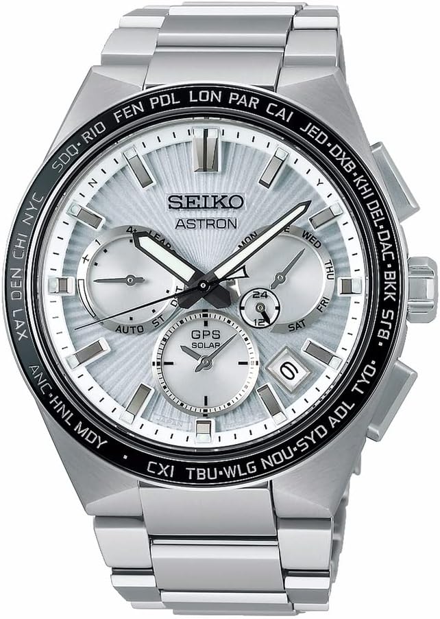 Seiko SBXC117 Men's Wristwatch, GPS Solar Watch, GPS Satellite Radio Watch, ASTRON NEXTER NOVA Titanium, Bracelet Type