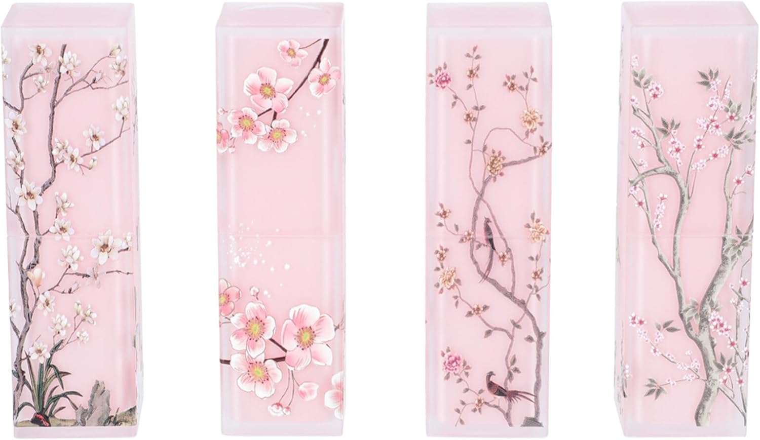 FRCOLOR Lipstick Tube Empty Lipstick Storage Container Lipstick DIY Tube Lipstick Bottle Lip Gloss Container Lipstick Lip Balm Tube Lipstick Handmade Lipstick Refill Container Set of 4 (Pink)