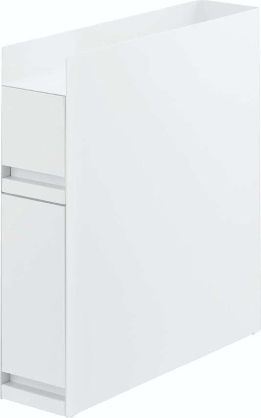 Yamazaki (Yamazaki) 【 Completed Product, Stopper Only Requires Installation 】 Hidden Condiment Rack, 2-Tier, White, Approx. W 4.9 x D 19.7-36.6 x H 20.7 inches (12.5 x 50-93 x 52.5 cm), Tower Tower