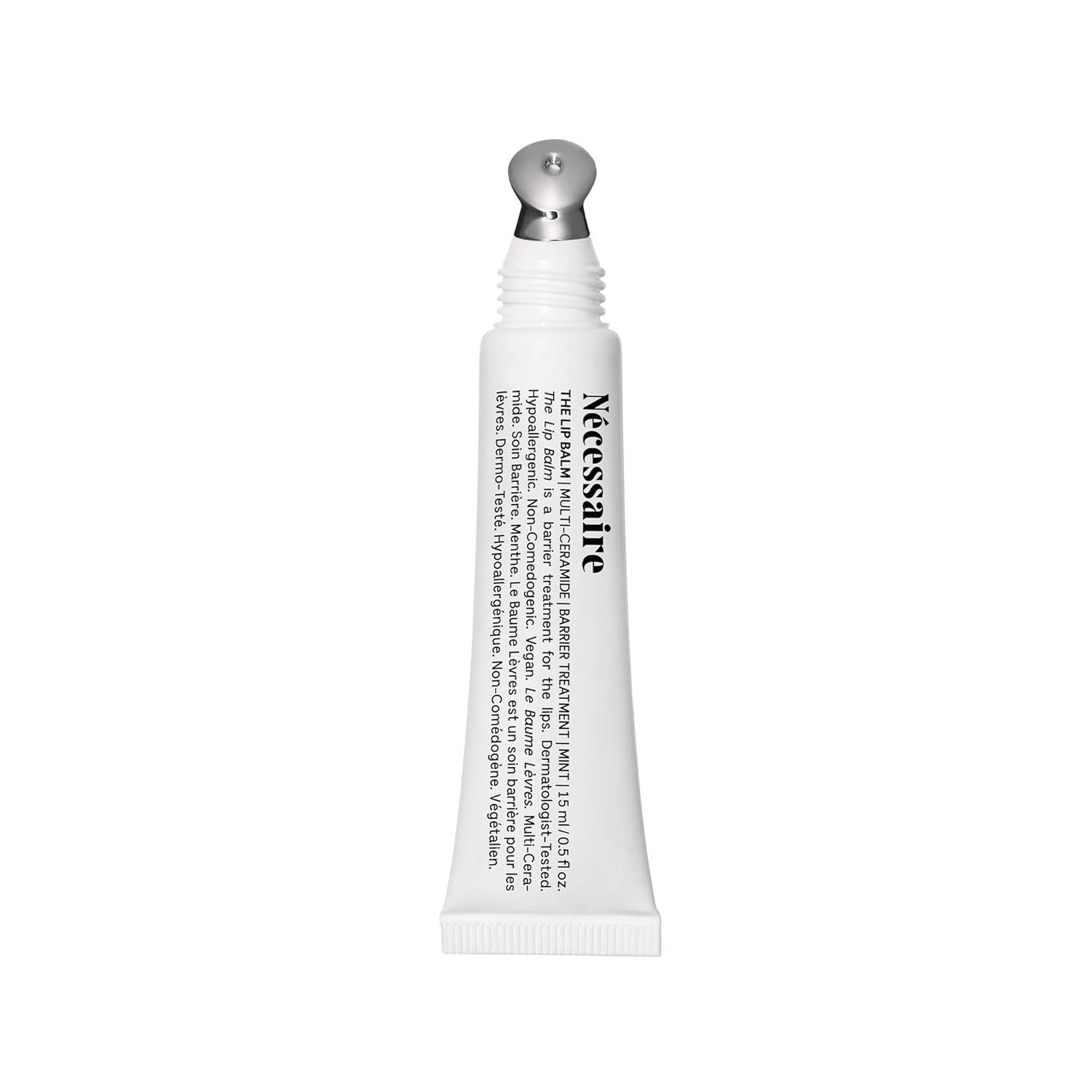Nécessaire The Lip Balm | Bálsamo labial hidratante para mujeres y hombres, transparente, menta, multi-ceramida, bálsamo de tratamiento, alivio instantáneo para labios secos y agrietados, punta
