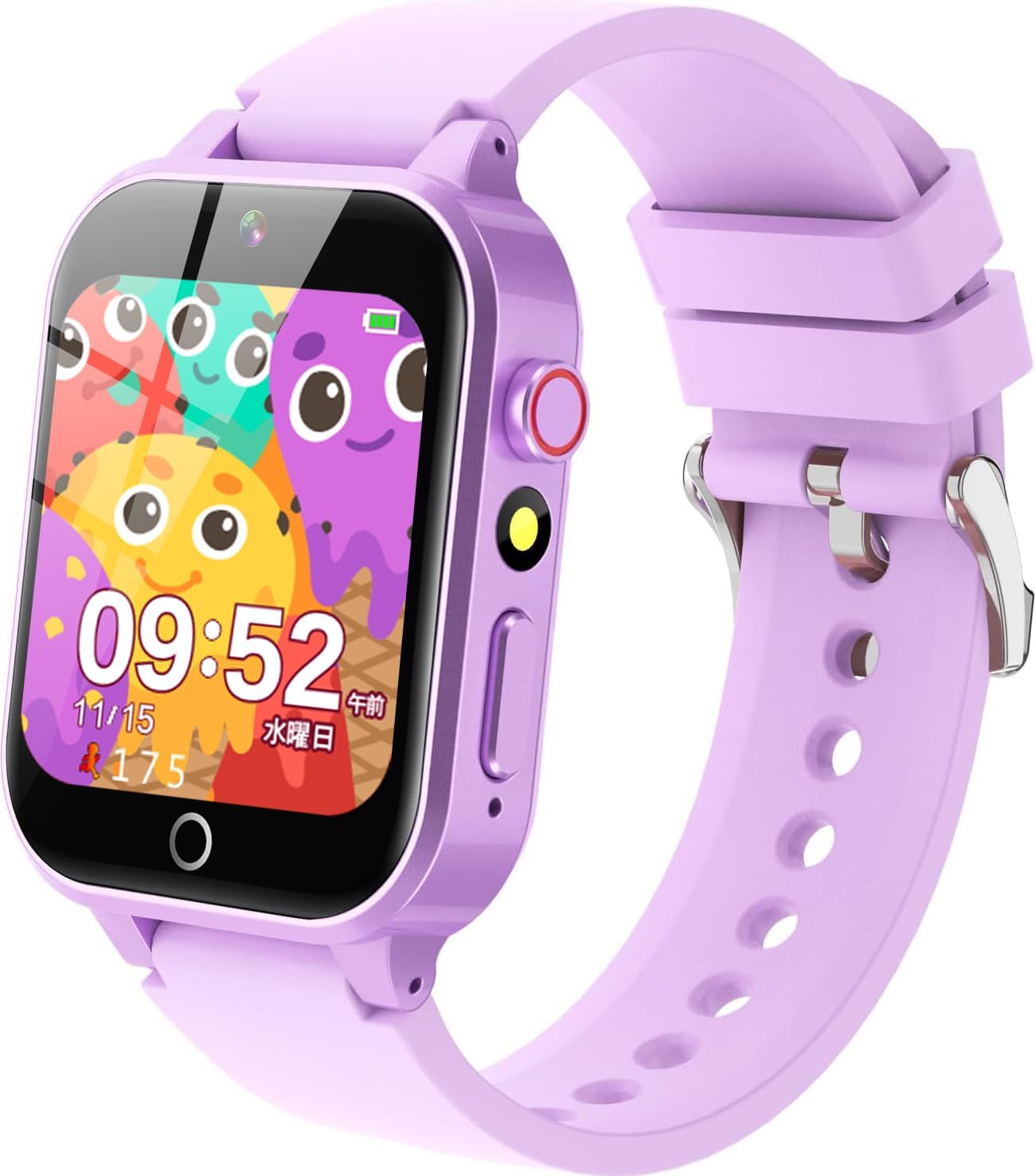 Children's Watch, Smart Watch, Educational Toy, Boys and Girls, Kids Watch, 1.5 Inches, Multi-functional, Selfie Camera, Includes 26 Mini Games, English Word Learning, Pedometer, Alarm Clock, Music