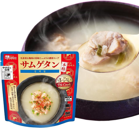 Iris Ohyama de Pa Cook Microwaveable Samgyetang, 6.3 oz (180 g), Emergency Food, Korean Cuisine, Side Dishes, Store at Room Temperature