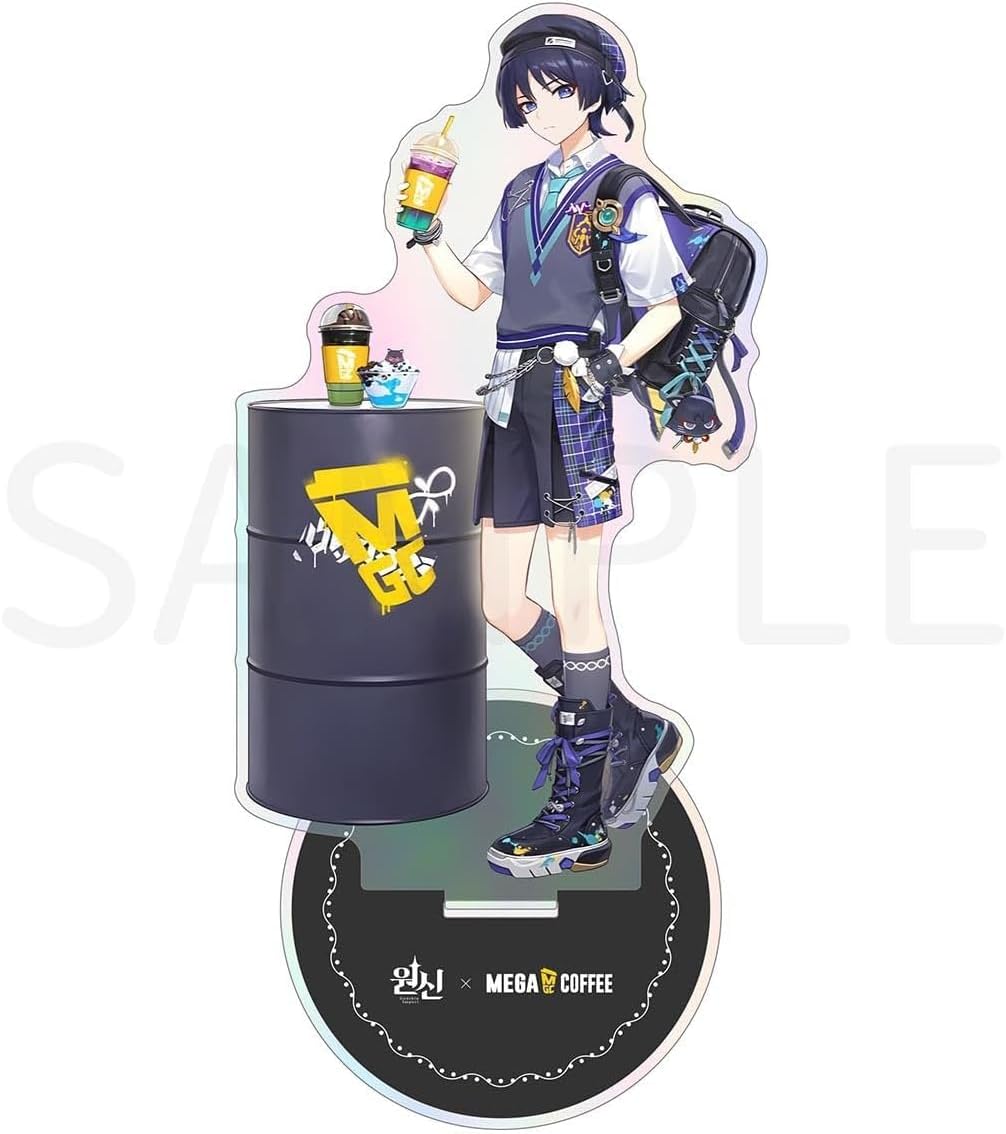 げんしん 連名 国崩 散兵 放浪者 喫茶店福袋グッズ セット アクリルカード アクリルスタンド キーホルダー 缶バッジ 流砂デコレーションアクリルブロック 透卡 散兵 周 (A) [並行輸入品]