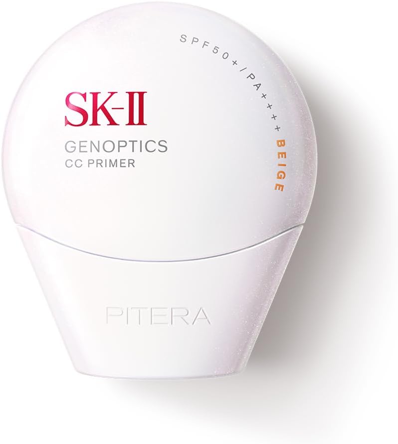 SK-II Genoptics CC Primer, 1.1 oz (30 g), Natural Beige, Cosmetic Base, Sunscreen, SPF50/PA++++, White Floral Scent, Genuine Product