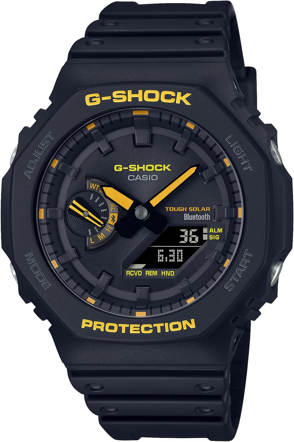 Casio GA-B2100CY-1AJF Men's Watch, Black, Limited Model: Caution Yellow series, 1 piece