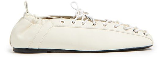 GANNI Eyelets lace up ballerinas - Image 1