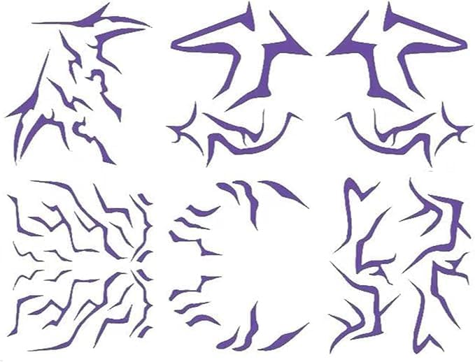 K-POP Girls! Tattoo Stickers Demon Hunters Lumimera Zoe Character Stickers Cosplay Halloween Waterproof Tattoo Stickers Birthday Gift (Set of 2 12)