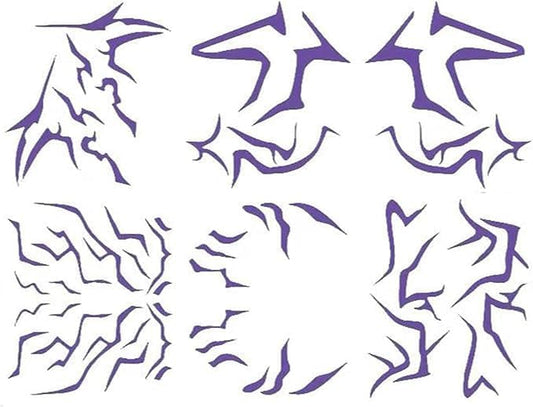 K-POP Girls! Tattoo Stickers Demon Hunters Lumimera Zoe Character Stickers Cosplay Halloween Waterproof Tattoo Stickers Birthday Gift (Set of 2 12)