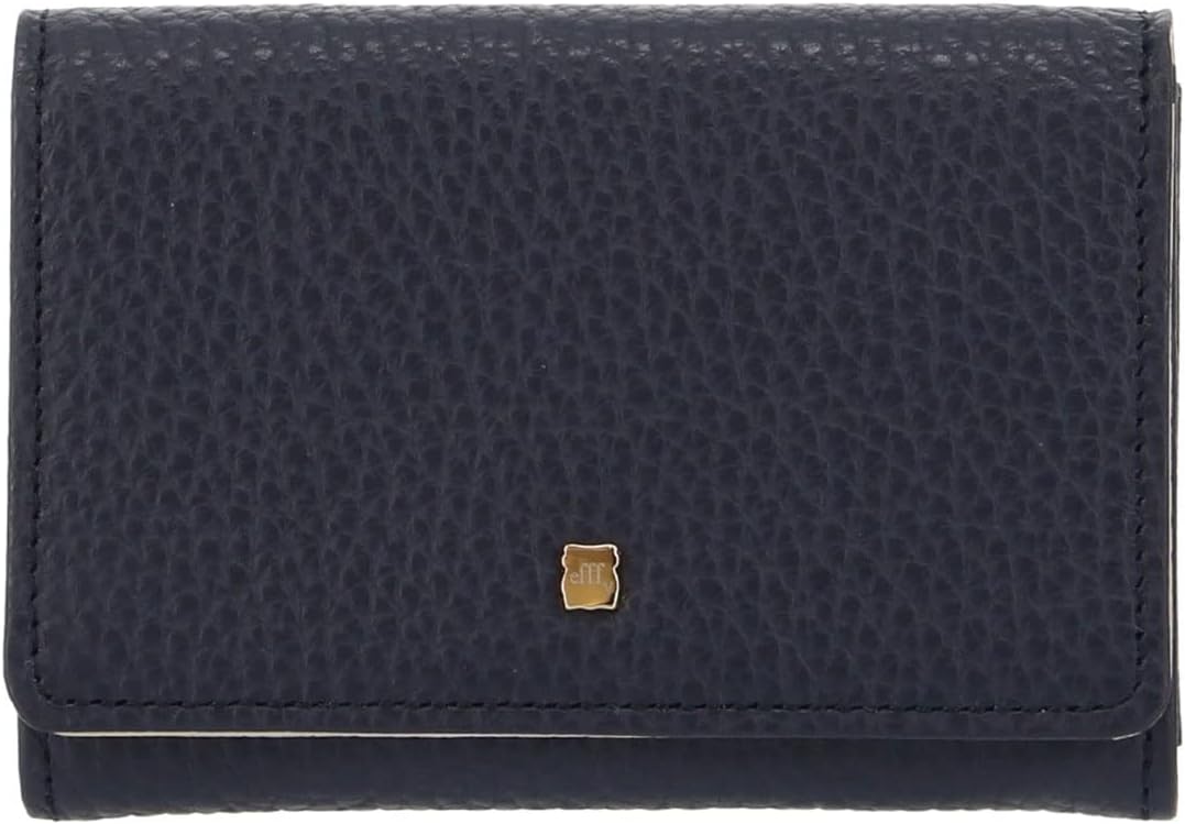 efffy GV5-08 Women's Business Card Case, Cowhide Leather, Made in Japan, Navy