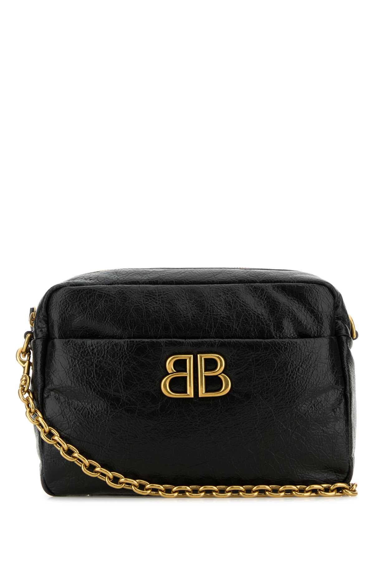Balenciaga バレンシアガブラックレザースモールモナコクロスボディバッグ - Image 1