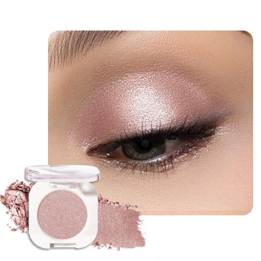 Sombra de Ojos Soltera con Destello de Champán, Sombra de Ojos Mini Liviana y Mezclable para Mujeres Mayores, Paleta de Maquillaje de Sombra de Ojos Monocromática Pigmentada Impermeable