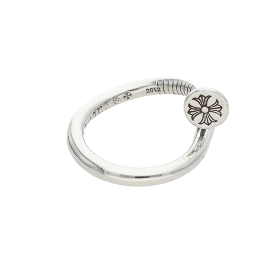 CHROME HEARTS CROSS 'NAIL' RING