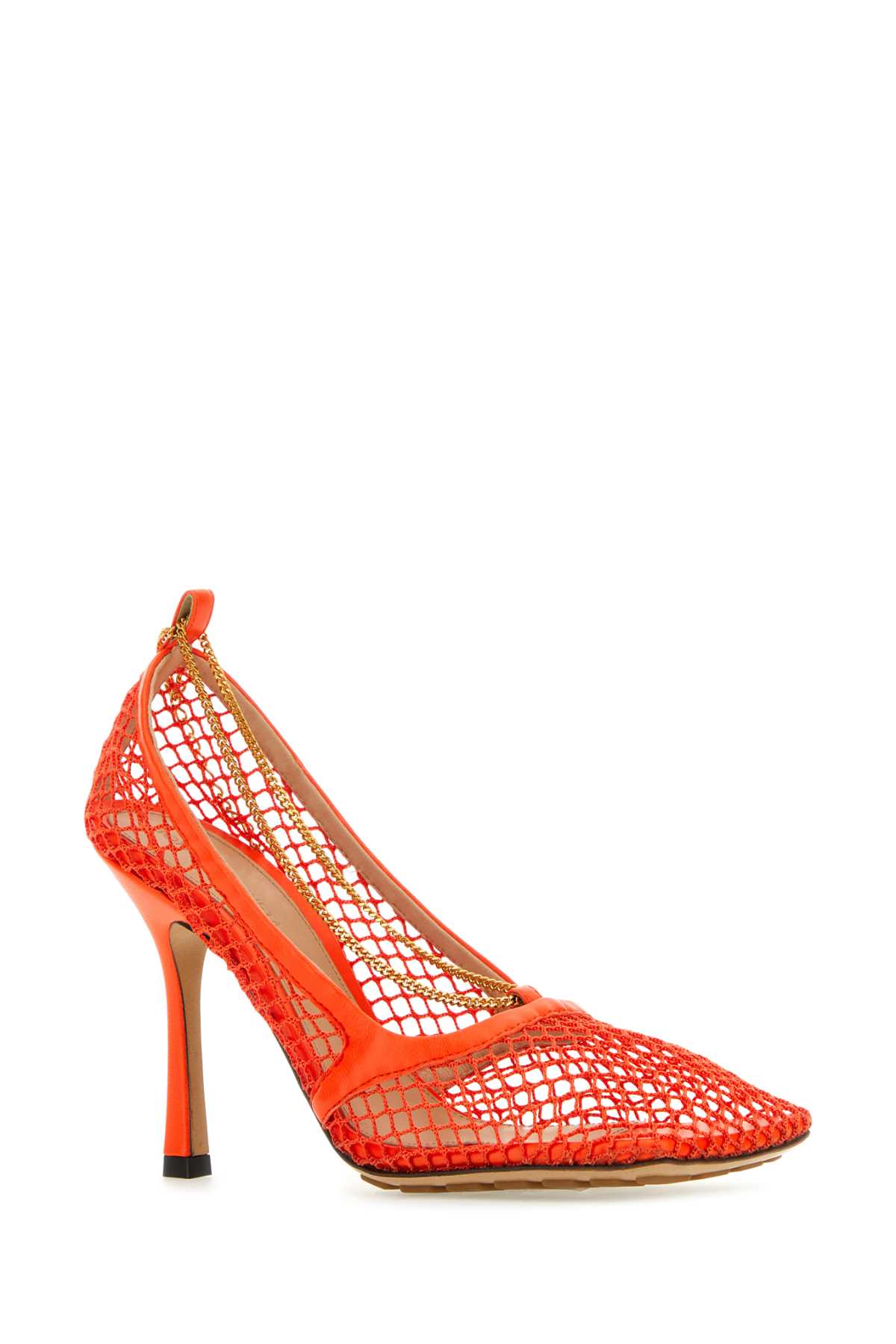 Bottega Veneta Orange Meshストレッチポンプ - Image 1