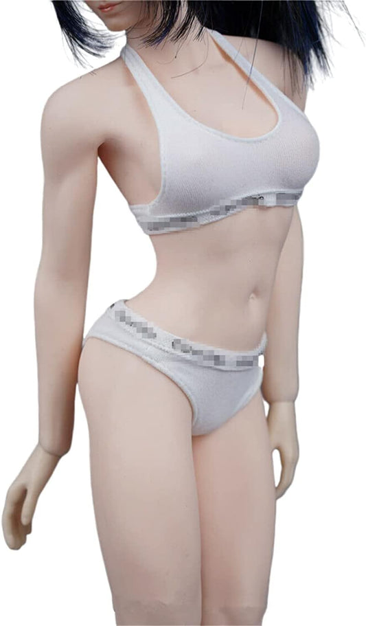 1/6 Scale Women Figure Clothes 12" Action Figure Body Doll Girl Bra Back Underwear Clothes (White)