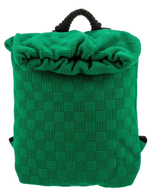 BOTTEGA VENETA 'GREEN' CANVAS KNIT BACKPACK