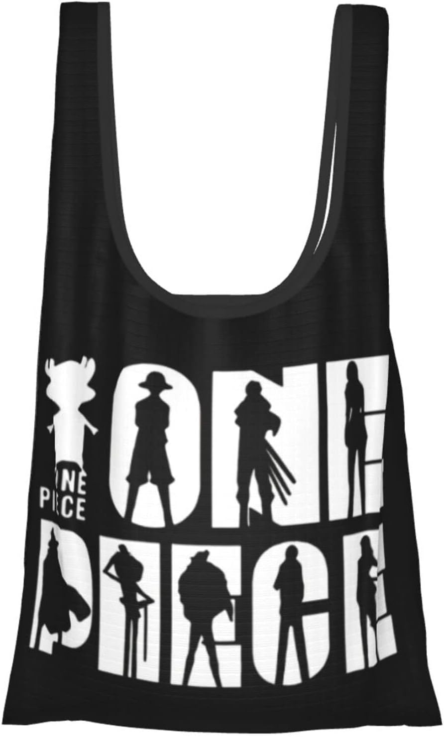 One Piece Eco Bag, Waterproof, Foldable, Tote Bag, Shopping, Waterproof, Material, Lightweight, Large Capacity, Compact, Cute, Stylish, Women's, Popular, Cute, Anime, Character Goods, One Piece,