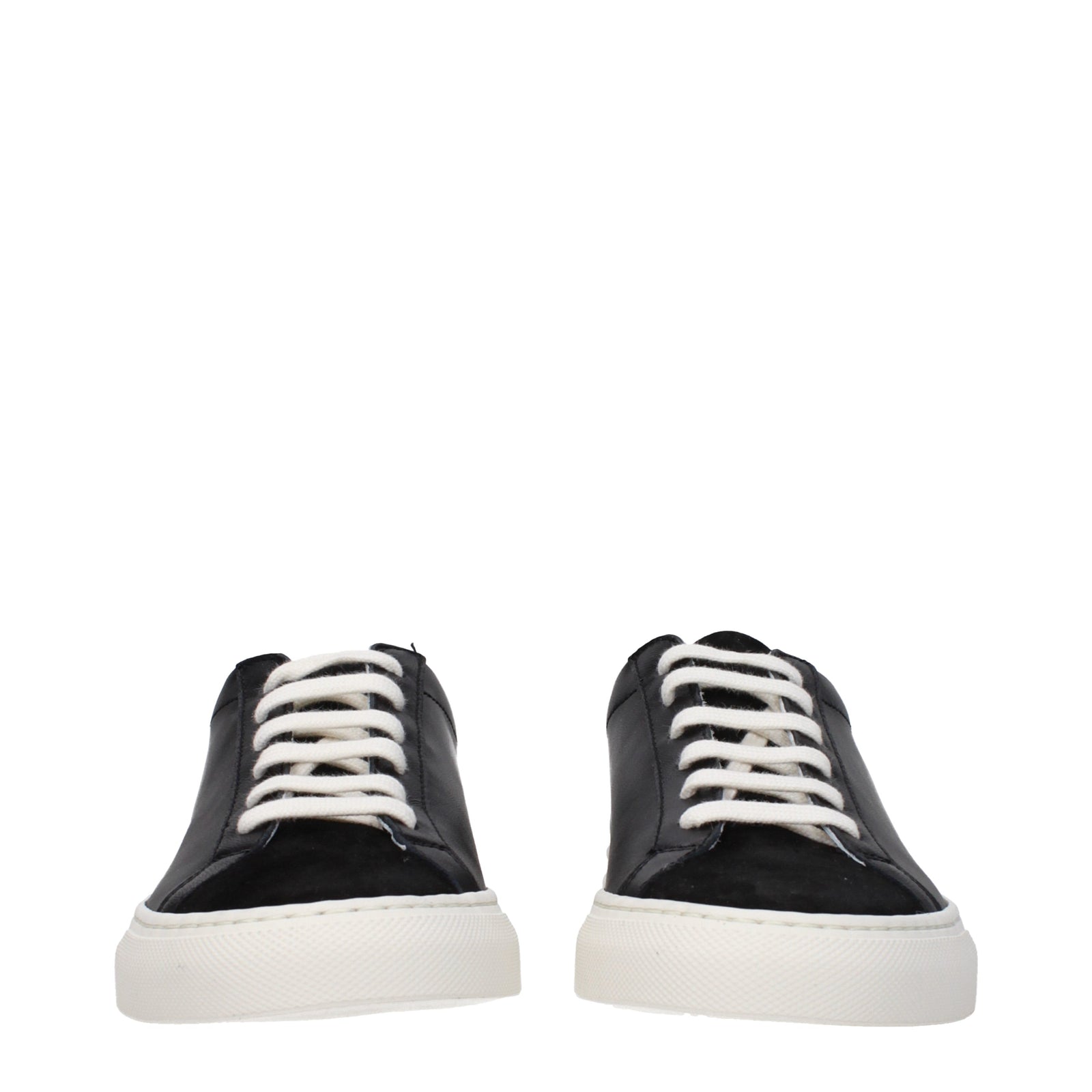 Common Projects 一般的なプロジェクトスニーカーレザーブラック - Image 1