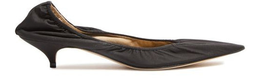 THE ROW Liisa Kitten heel pumps in cotton - Image 1