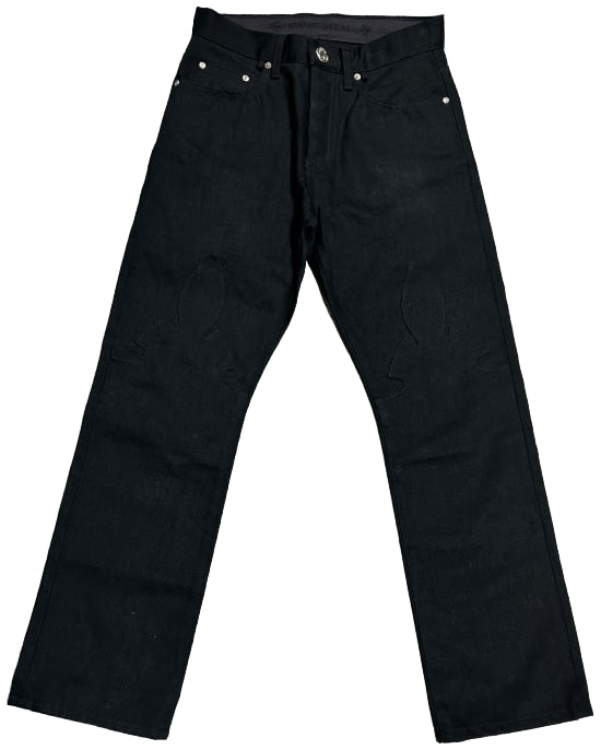 CHROME HEARTS 'FLEUR KNEE' JEANS