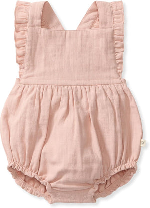 Burt's Bees Baby Mameluco de burbujas para niñas, 100% algodón orgánico de una sola pieza, traje corto y canastilla para niña