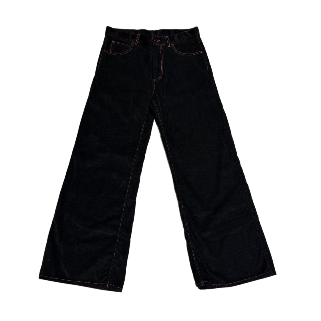 MARNI 'BLACK' WIDE LEG CORDUROY PANTS