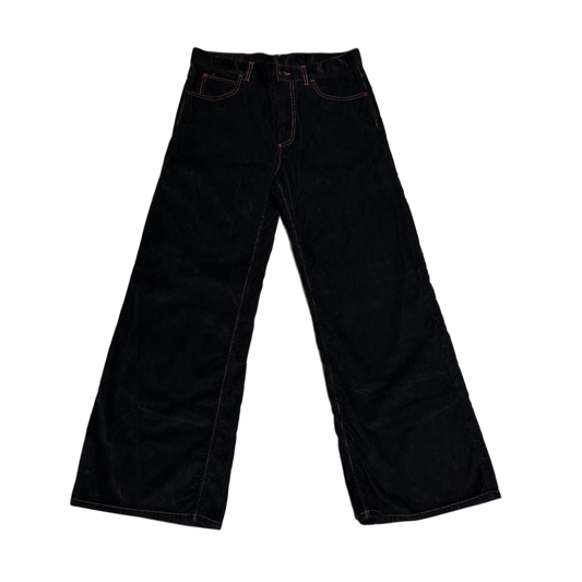 MARNI 'BLACK' WIDE LEG CORDUROY PANTS