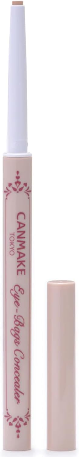 Canmake Pencil Eye Bag Concealer 02 Pink Beige Teardrop Bag Makeup Waterproof Stains Acne Blue Base 1 Piece (x1)