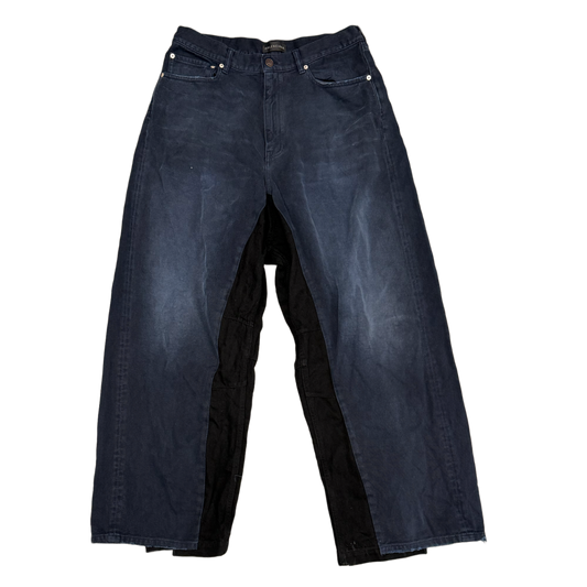 BALENCIAGA 'NAVY/BLACK' SPLIT JEANS