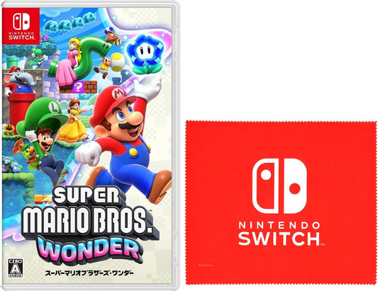 スーパーマリオブラザーズ ワンダー -Switch 【限定特典】Nintendo Switch ロゴデザイン マイクロファイバークロス 同梱