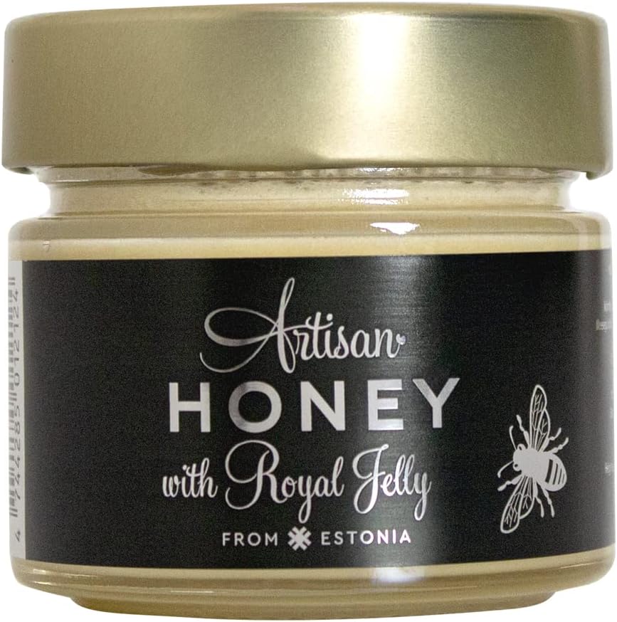 Artisan Honey Honey with Royal Jelly Formulated (Hyakka Honey / 7.1 oz (200 g) Honey, Raw Honey, 100% (Unheated/Northern Europe, Estonia) Royal Jelly