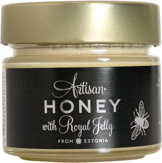 Artisan Honey Honey with Royal Jelly Formulated (Hyakka Honey / 7.1 oz (200 g) Honey, Raw Honey, 100% (Unheated/Northern Europe, Estonia) Royal Jelly