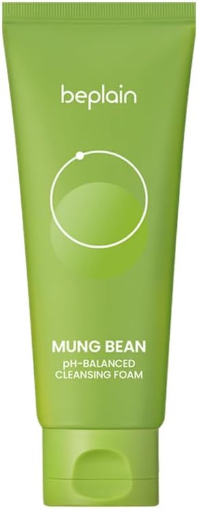 beplain Beplane Mung Bean Mild Acid Facial Cleansing Foam, 5.3 fl oz (160 ml)