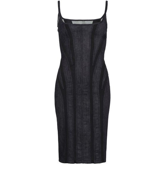 MUGLER コンビ素材 ミニ丈ワンピース - Image 1