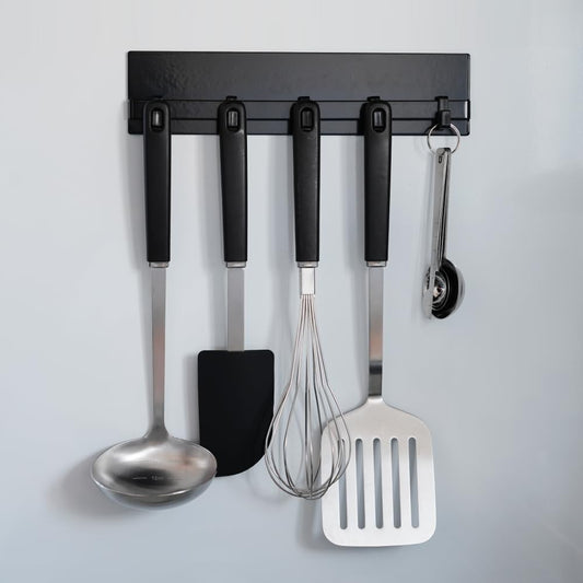 Hideable Condiment Rack, Stylish Condiment Rack, Drawer Rack, Top Rack Movable, Condiment, Spice, Bottle, Space-saving, Stove Side, Sink Above, Large Capacity Kitchen Storage (Tool Hook Black)